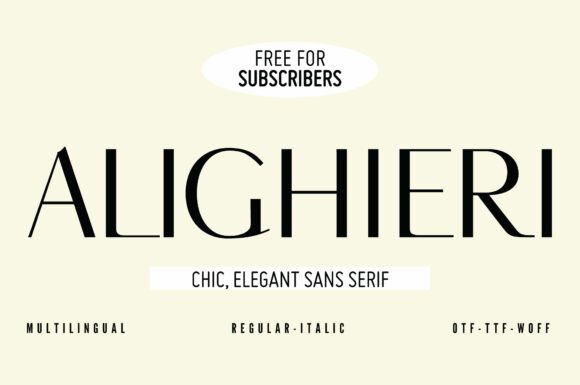 Alighieri Typeface for Luxury Brand Campaigns