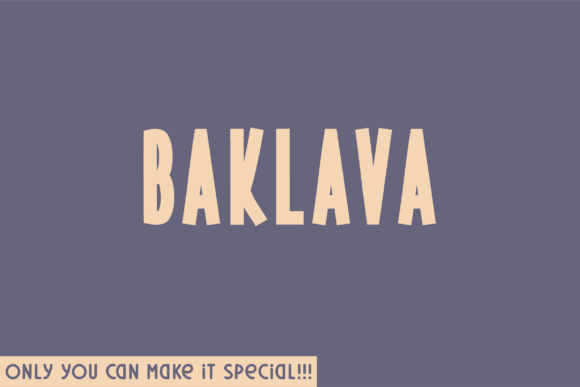 Baklava Font: The Unique Sans Serif for Modern Design