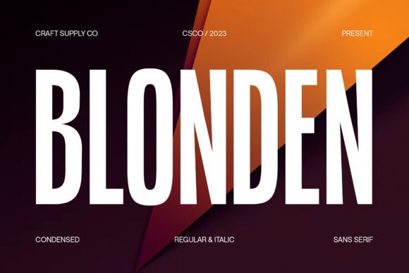 Blonden Font: Modern Sans Serif for Crafters