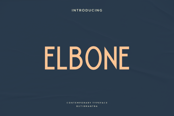 Elbone: A Minimalist Sans Serif Font for Modern Makers