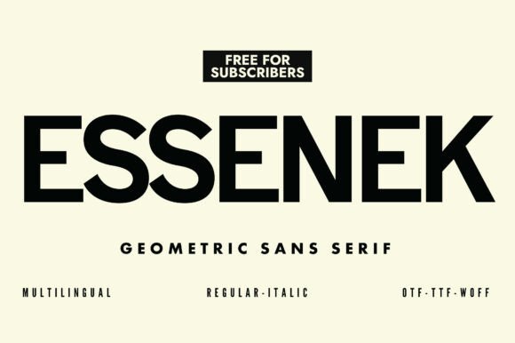 Essenek: A Modern Sans Serif Typeface for Branding