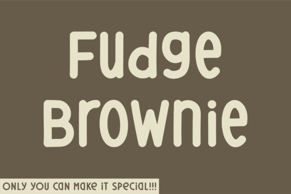 Fudge Brownie: The Unique Sans Serif Font for Brands