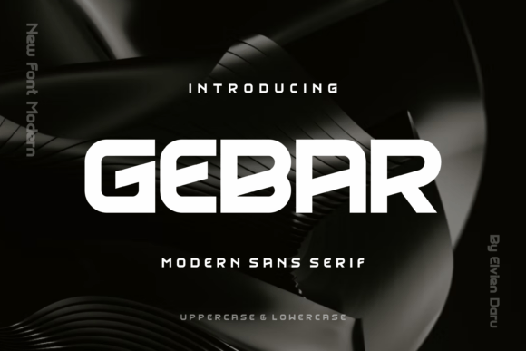 Gebar Typeface: Bold Sans Serif for Modern Branding