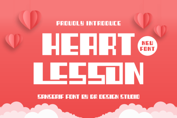 Heart Lesson Font for Bold Craft Designs