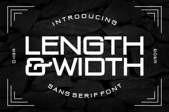 Length and Width Font for Modern Branding
