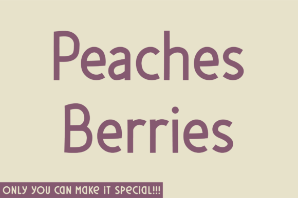 Peaches Berries: A Natural Sans Serif Font for Modern Campaigns