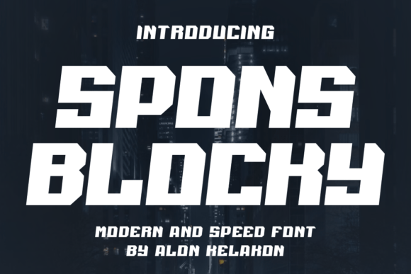 Spons Blocky: A Modern Sans Serif Font for Bold Campaigns