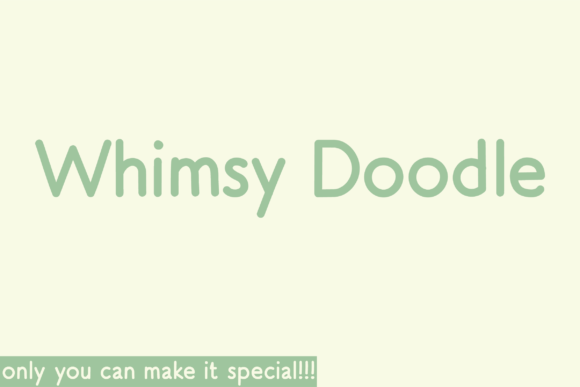 Whimsy Doodle: A Natural Sans Serif Font for Editorial Design